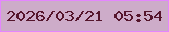 文字の大きさ：3、枠の色：e486fe、背景の色：cdacc9、文字の色：55152c 無料ブログパーツのブログ時計
