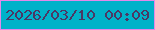 文字の大きさ：4、枠の色：e489ea、背景の色：00b2c9、文字の色：4b3764 無料ブログパーツのブログ時計