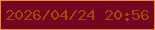 文字の大きさ：5、枠の色：e48b3f、背景の色：750322、文字の色：a54b07 無料ブログパーツのブログ時計