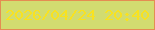 文字の大きさ：3、枠の色：e48d52、背景の色：d2dc70、文字の色：f8e221 無料ブログパーツのブログ時計