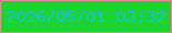 文字の大きさ：5、枠の色：e48d95、背景の色：1dd334、文字の色：14c5ca 無料ブログパーツのブログ時計