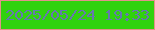 文字の大きさ：4、枠の色：e4918b、背景の色：31d20e、文字の色：6678af 無料ブログパーツのブログ時計