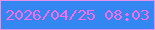 文字の大きさ：5、枠の色：e491ed、背景の色：3486f1、文字の色：f16df4 無料ブログパーツのブログ時計