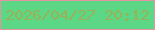 文字の大きさ：4、枠の色：e493a3、背景の色：5cd786、文字の色：9ab257 無料ブログパーツのブログ時計