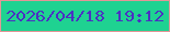 文字の大きさ：2、枠の色：e49597、背景の色：1fd291、文字の色：4b30c3 無料ブログパーツのブログ時計