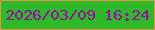 文字の大きさ：2、枠の色：e49641、背景の色：2eb929、文字の色：9a06a6 無料ブログパーツのブログ時計
