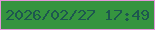 文字の大きさ：4、枠の色：e496db、背景の色：35943f、文字の色：1d574f 無料ブログパーツのブログ時計