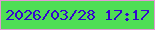 文字の大きさ：2、枠の色：e498d6、背景の色：4fde55、文字の色：3405cf 無料ブログパーツのブログ時計