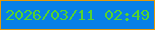 文字の大きさ：1、枠の色：e49909、背景の色：0780e7、文字の色：54d32f 無料ブログパーツのブログ時計