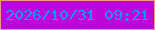文字の大きさ：5、枠の色：e49b96、背景の色：bc06d8、文字の色：0595fd 無料ブログパーツのブログ時計