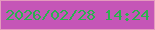 文字の大きさ：2、枠の色：e49bbe、背景の色：c556b7、文字の色：2cb04f 無料ブログパーツのブログ時計