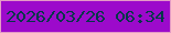文字の大きさ：4、枠の色：e49bc6、背景の色：9c0acb、文字の色：013748 無料ブログパーツのブログ時計