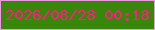 文字の大きさ：3、枠の色：e49dd8、背景の色：38860a、文字の色：ff1b82 無料ブログパーツのブログ時計