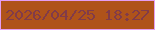 文字の大きさ：2、枠の色：e49ef2、背景の色：af531a、文字の色：813b49 無料ブログパーツのブログ時計