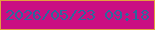 文字の大きさ：2、枠の色：e49f3e、背景の色：ca0e82、文字の色：2d689c 無料ブログパーツのブログ時計