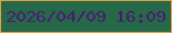 文字の大きさ：3、枠の色：e49f43、背景の色：266949、文字の色：491c72 無料ブログパーツのブログ時計