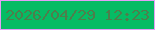 文字の大きさ：2、枠の色：e49ff7、背景の色：06bc64、文字の色：4e7e4c 無料ブログパーツのブログ時計