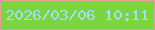 文字の大きさ：1、枠の色：e4a294、背景の色：7ad53f、文字の色：a7ddfa 無料ブログパーツのブログ時計
