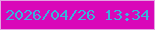 文字の大きさ：3、枠の色：e4a2e3、背景の色：d907b9、文字の色：3ab3dc 無料ブログパーツのブログ時計