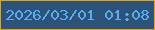 文字の大きさ：3、枠の色：e4a415、背景の色：2e5378、文字の色：5babf5 無料ブログパーツのブログ時計