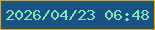 文字の大きさ：5、枠の色：e4a505、背景の色：1b5183、文字の色：82eab8 無料ブログパーツのブログ時計