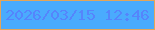 文字の大きさ：3、枠の色：e4a559、背景の色：4aabfd、文字の色：5585fc 無料ブログパーツのブログ時計