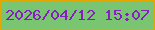 文字の大きさ：4、枠の色：e4a700、背景の色：7ac572、文字の色：871ec0 無料ブログパーツのブログ時計