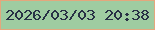 文字の大きさ：5、枠の色：e4a77d、背景の色：9fcca1、文字の色：283145 無料ブログパーツのブログ時計