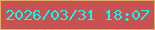 文字の大きさ：1、枠の色：e4a96d、背景の色：c85252、文字の色：0cf9ef 無料ブログパーツのブログ時計
