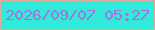 文字の大きさ：4、枠の色：e4a99d、背景の色：31eada、文字の色：a274de 無料ブログパーツのブログ時計
