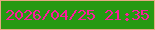 文字の大きさ：4、枠の色：e4aa82、背景の色：269912、文字の色：fd1b9c 無料ブログパーツのブログ時計