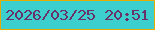 文字の大きさ：4、枠の色：e4ac01、背景の色：3dcece、文字の色：6a3068 無料ブログパーツのブログ時計