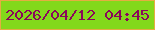 文字の大きさ：1、枠の色：e4ad41、背景の色：83d81b、文字の色：8a065b 無料ブログパーツのブログ時計