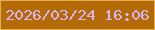 文字の大きさ：4、枠の色：e4ad54、背景の色：b56b05、文字の色：d8b4f6 無料ブログパーツのブログ時計