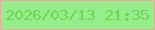 文字の大きさ：5、枠の色：e4ada2、背景の色：97ec8b、文字の色：6ed64d 無料ブログパーツのブログ時計