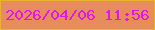 文字の大きさ：1、枠の色：e4b42a、背景の色：e78d5c、文字の色：e117ea 無料ブログパーツのブログ時計