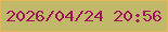 文字の大きさ：5、枠の色：e4b759、背景の色：c1b969、文字の色：a0145a 無料ブログパーツのブログ時計