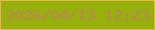 文字の大きさ：2、枠の色：e4b94b、背景の色：97b10b、文字の色：c0835b 無料ブログパーツのブログ時計