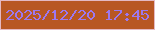 文字の大きさ：2、枠の色：e4b9c3、背景の色：b85723、文字の色：9d78f0 無料ブログパーツのブログ時計
