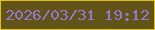 文字の大きさ：5、枠の色：e4bf10、背景の色：625419、文字の色：9378d0 無料ブログパーツのブログ時計