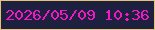 文字の大きさ：5、枠の色：e4c279、背景の色：1d203e、文字の色：f118c6 無料ブログパーツのブログ時計