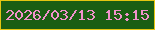 文字の大きさ：5、枠の色：e4c611、背景の色：1a5e13、文字の色：f092cc 無料ブログパーツのブログ時計