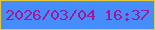 文字の大きさ：3、枠の色：e4c73a、背景の色：468dfc、文字の色：a11795 無料ブログパーツのブログ時計