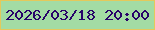 文字の大きさ：4、枠の色：e4c95b、背景の色：a3dca4、文字の色：280469 無料ブログパーツのブログ時計