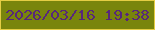 文字の大きさ：1、枠の色：e4cd44、背景の色：79850c、文字の色：57277b 無料ブログパーツのブログ時計
