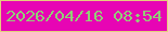 文字の大きさ：1、枠の色：e4ce7d、背景の色：e705b4、文字の色：92ce77 無料ブログパーツのブログ時計