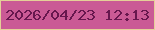 文字の大きさ：3、枠の色：e4cf98、背景の色：ca5a95、文字の色：67174e 無料ブログパーツのブログ時計