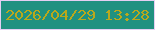 文字の大きさ：3、枠の色：e4cff2、背景の色：209180、文字の色：baa81c 無料ブログパーツのブログ時計