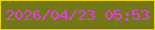 文字の大きさ：5、枠の色：e4d215、背景の色：727816、文字の色：e33ce6 無料ブログパーツのブログ時計