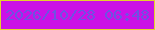 文字の大きさ：5、枠の色：e4d22b、背景の色：cb11e6、文字の色：6e52e2 無料ブログパーツのブログ時計